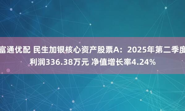 富通优配 民生加银核心资产股票A：2025年第二季度利润336.38万元 净值增长率4.24%